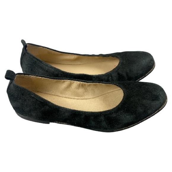 Botkier Mason Black Suede Ballet Flats Size 7.5 Slip on Minimalist Normcore - Picture 1 of 12